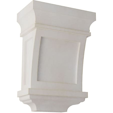 Ekena Millwork 5"W x 3"D x 7"H Santa Fe Wood Vintage Decor Corbel, Chalk Dust White CORWD05X03X07SFWH
